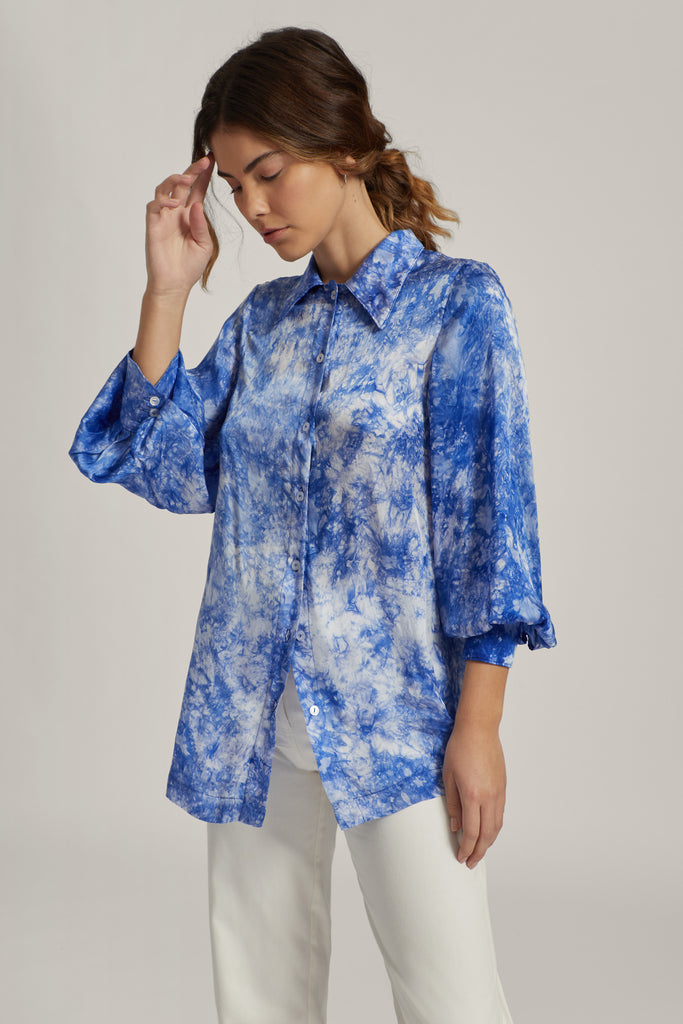 Blue Tie Dye Shirt