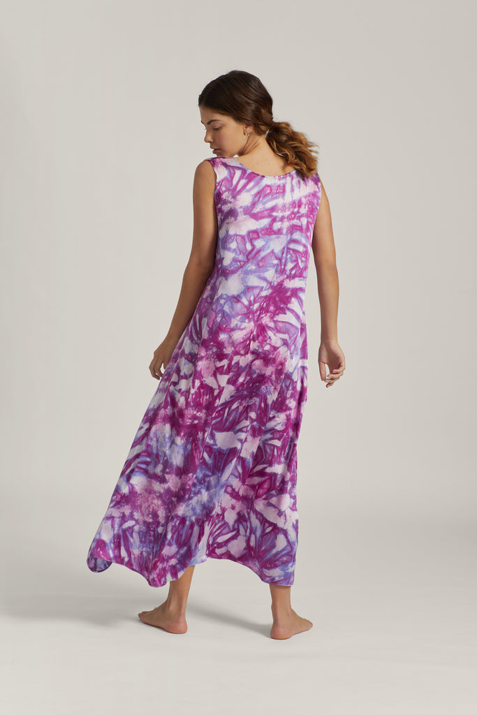 Multicolour Silk Maxi Dress