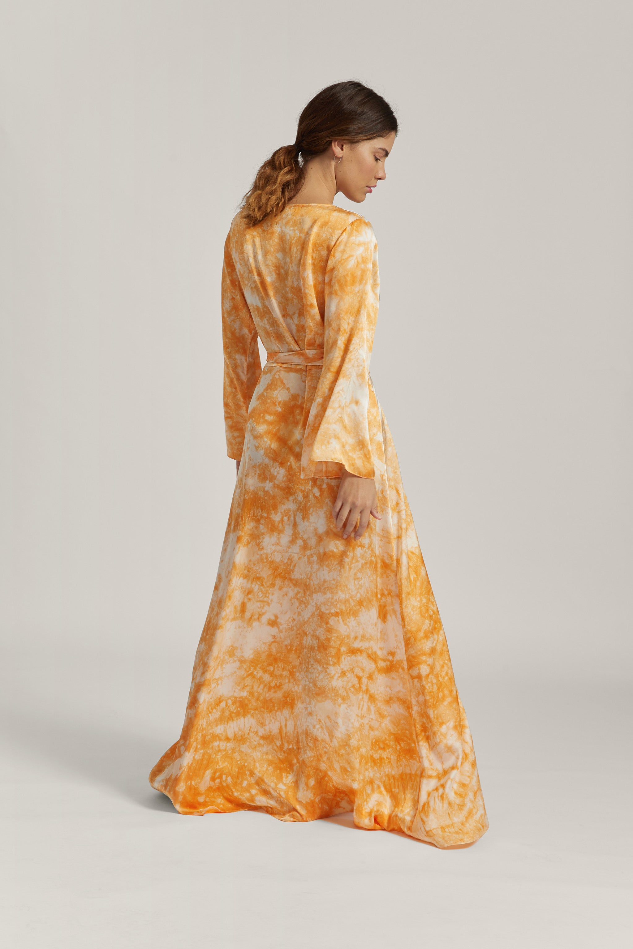 orange tie dye maxi dress Beach Chic Tie Dye Maxi