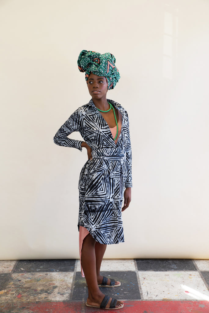 Maze Cotton Shirt Dress