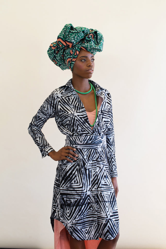 Maze Cotton Shirt Dress