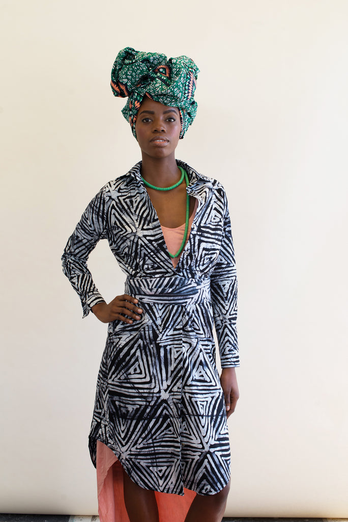 Maze Cotton Shirt Dress